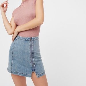 Free People Denim Mini Skirt NWT